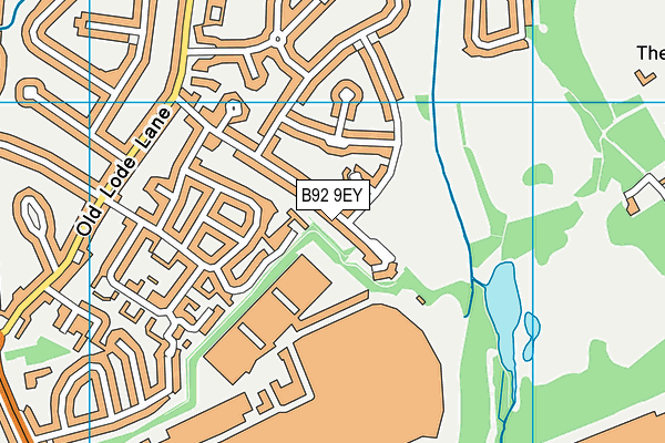 B92 9EY map - OS VectorMap District (Ordnance Survey)