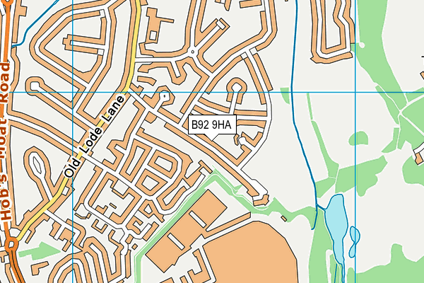B92 9HA map - OS VectorMap District (Ordnance Survey)