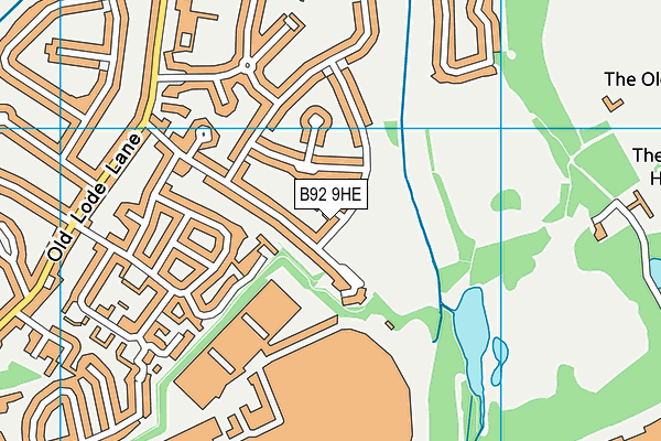 B92 9HE map - OS VectorMap District (Ordnance Survey)