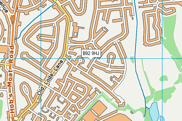 B92 9HJ map - OS VectorMap District (Ordnance Survey)