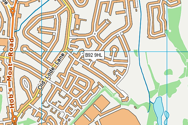 B92 9HL map - OS VectorMap District (Ordnance Survey)