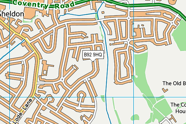 B92 9HQ map - OS VectorMap District (Ordnance Survey)