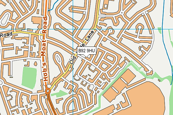 B92 9HU map - OS VectorMap District (Ordnance Survey)