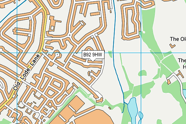 B92 9HW map - OS VectorMap District (Ordnance Survey)