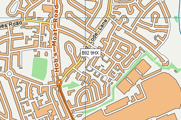 B92 9HX map - OS VectorMap District (Ordnance Survey)