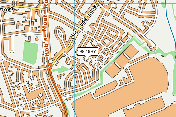B92 9HY map - OS VectorMap District (Ordnance Survey)
