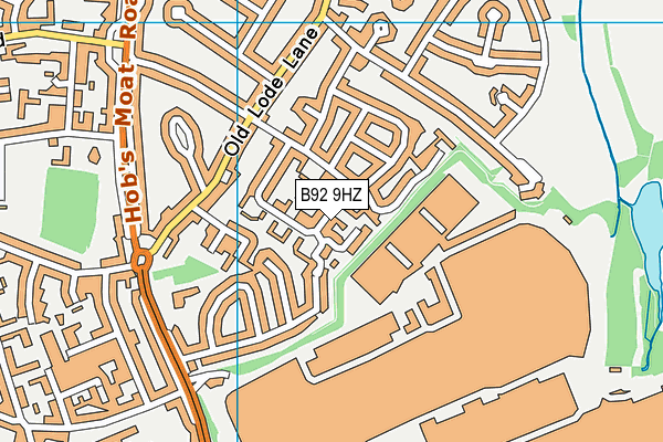 B92 9HZ map - OS VectorMap District (Ordnance Survey)
