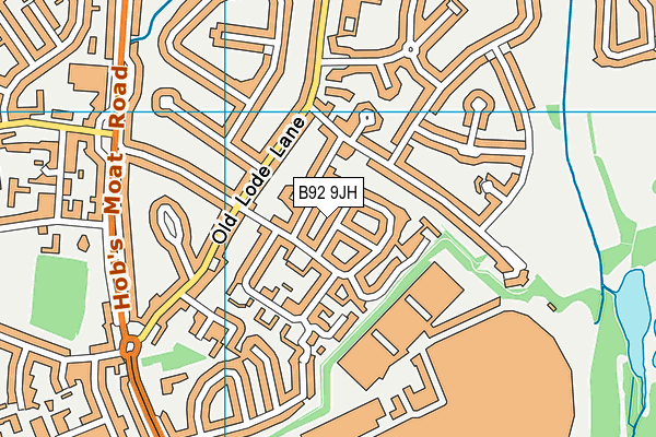 B92 9JH map - OS VectorMap District (Ordnance Survey)