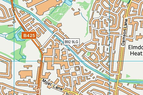 B92 9LG map - OS VectorMap District (Ordnance Survey)
