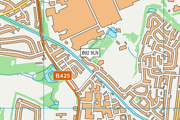 The Land Rover Sports & Social Club map (B92 9LN) - OS VectorMap District (Ordnance Survey)