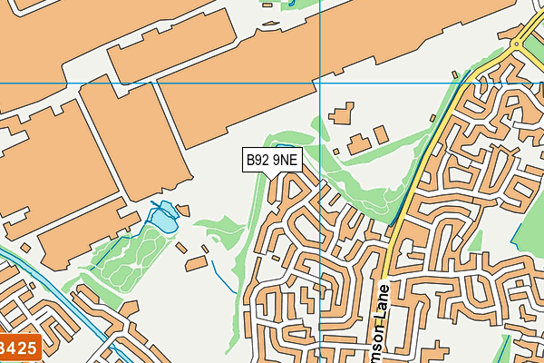 B92 9NE map - OS VectorMap District (Ordnance Survey)