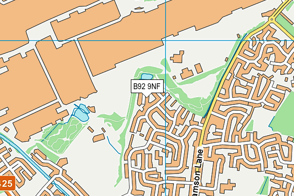 B92 9NF map - OS VectorMap District (Ordnance Survey)