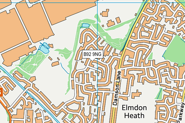 B92 9NG map - OS VectorMap District (Ordnance Survey)