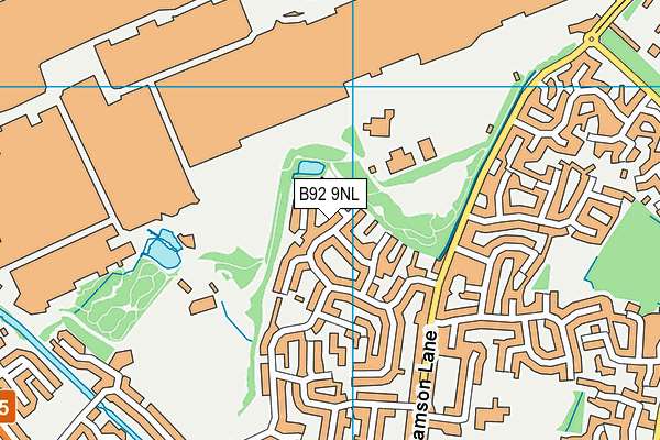 B92 9NL map - OS VectorMap District (Ordnance Survey)