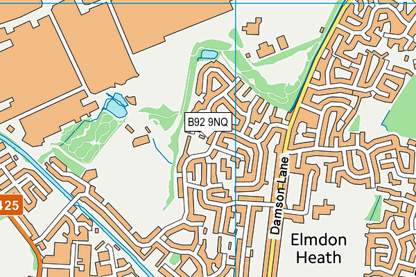 B92 9NQ map - OS VectorMap District (Ordnance Survey)