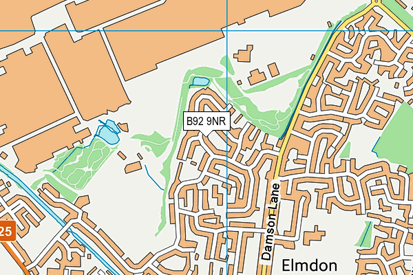 B92 9NR map - OS VectorMap District (Ordnance Survey)