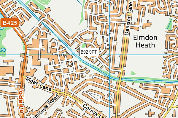 B92 9PT map - OS VectorMap District (Ordnance Survey)