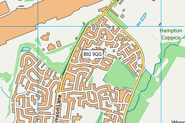 B92 9QG map - OS VectorMap District (Ordnance Survey)