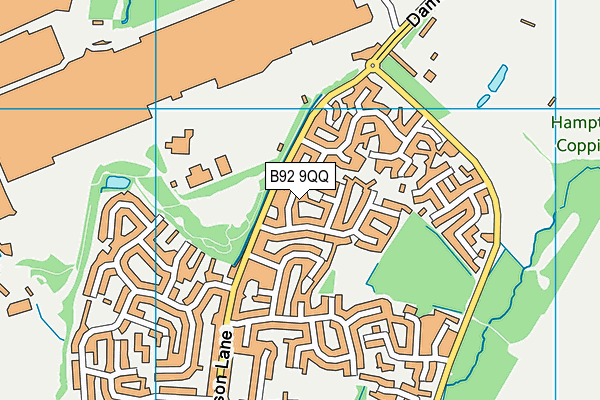 B92 9QQ map - OS VectorMap District (Ordnance Survey)
