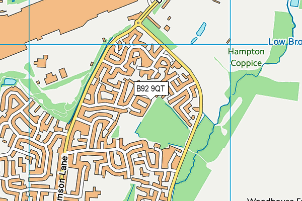 B92 9QT map - OS VectorMap District (Ordnance Survey)