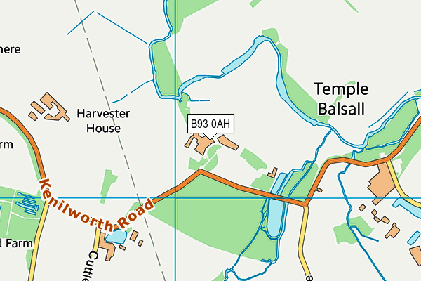 B93 0AH map - OS VectorMap District (Ordnance Survey)