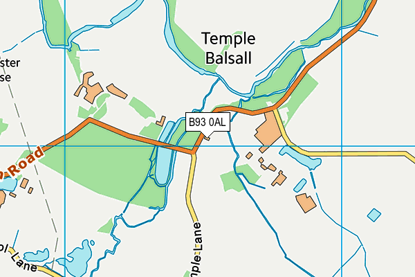 B93 0AL map - OS VectorMap District (Ordnance Survey)