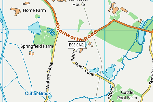 B93 0AQ map - OS VectorMap District (Ordnance Survey)