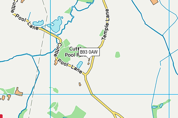 B93 0AW map - OS VectorMap District (Ordnance Survey)