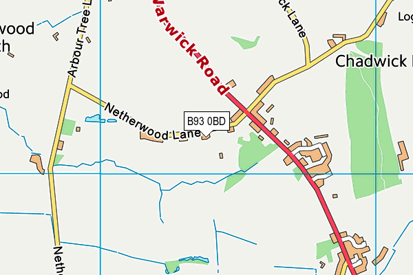 B93 0BD map - OS VectorMap District (Ordnance Survey)