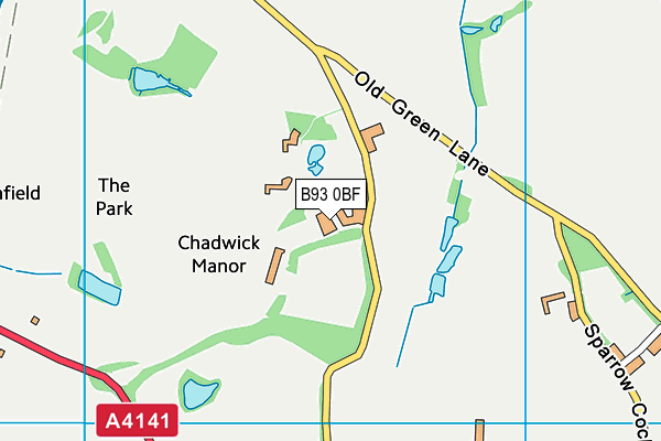 B93 0BF map - OS VectorMap District (Ordnance Survey)