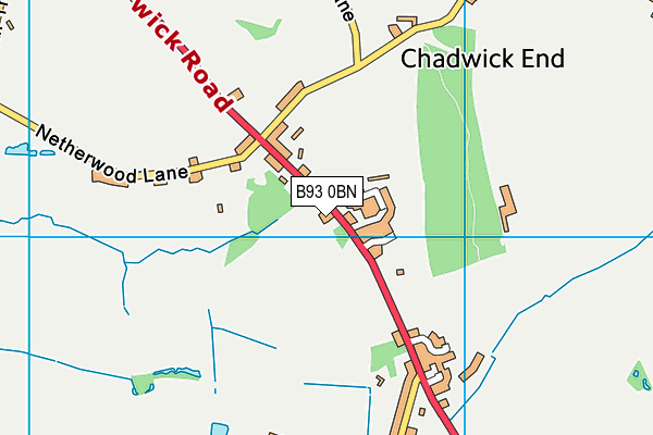 B93 0BN map - OS VectorMap District (Ordnance Survey)