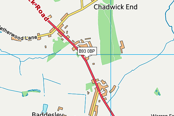 B93 0BP map - OS VectorMap District (Ordnance Survey)