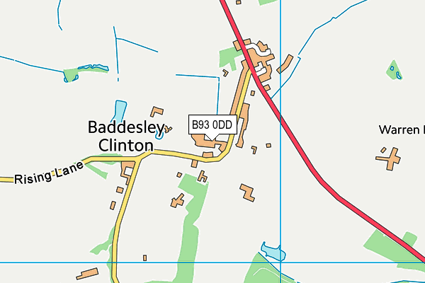 B93 0DD map - OS VectorMap District (Ordnance Survey)