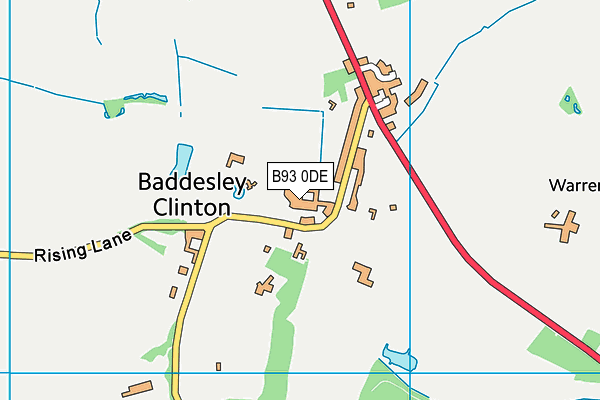 B93 0DE map - OS VectorMap District (Ordnance Survey)