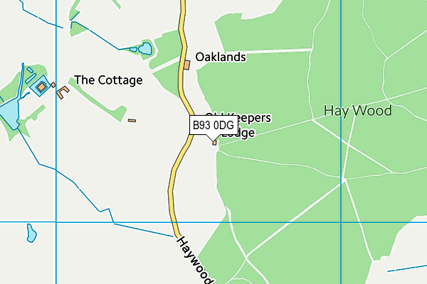 B93 0DG map - OS VectorMap District (Ordnance Survey)