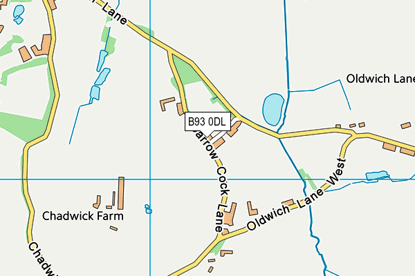 B93 0DL map - OS VectorMap District (Ordnance Survey)