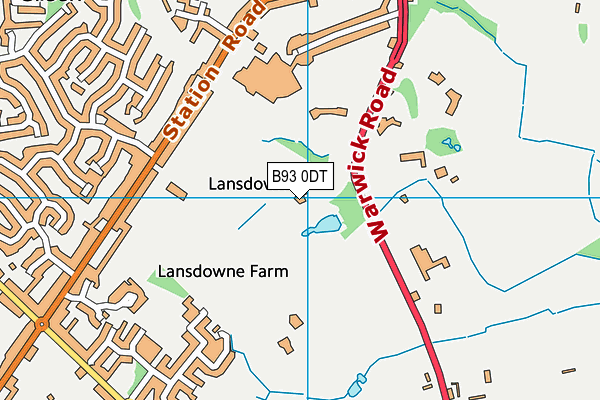 B93 0DT map - OS VectorMap District (Ordnance Survey)