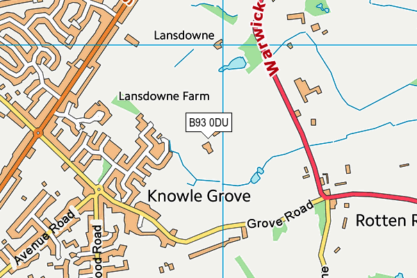 B93 0DU map - OS VectorMap District (Ordnance Survey)