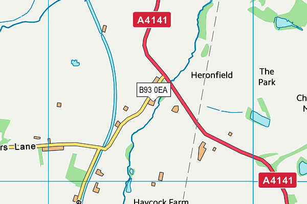 B93 0EA map - OS VectorMap District (Ordnance Survey)