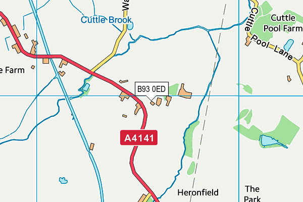 B93 0ED map - OS VectorMap District (Ordnance Survey)