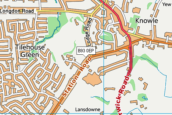 B93 0EP map - OS VectorMap District (Ordnance Survey)