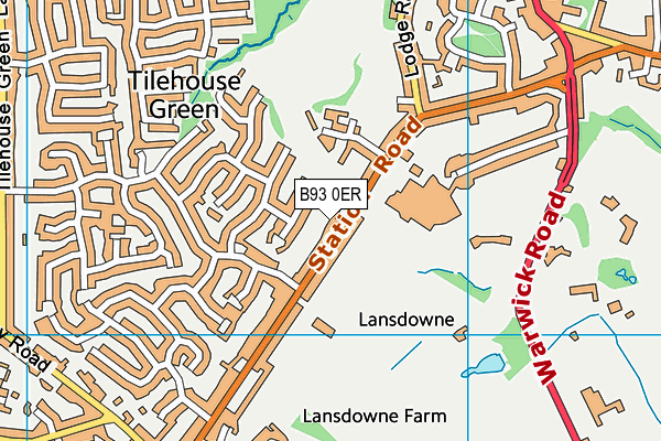 B93 0ER map - OS VectorMap District (Ordnance Survey)