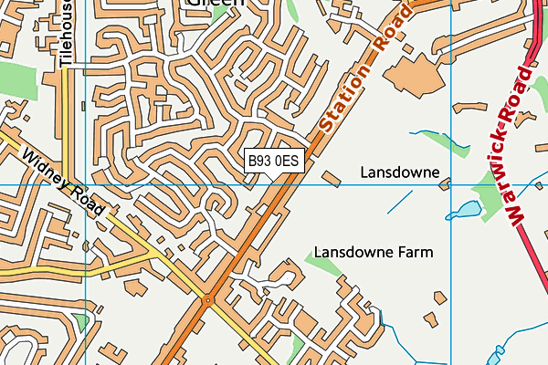B93 0ES map - OS VectorMap District (Ordnance Survey)