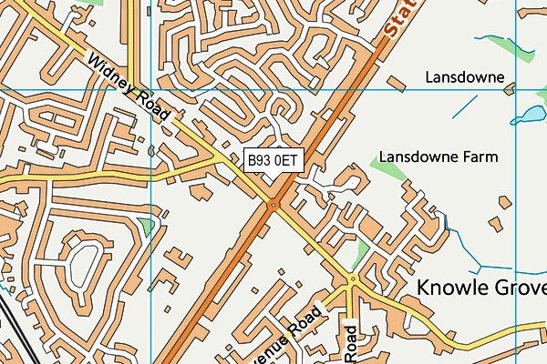 B93 0ET map - OS VectorMap District (Ordnance Survey)