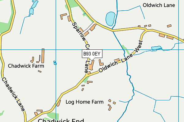 B93 0EY map - OS VectorMap District (Ordnance Survey)