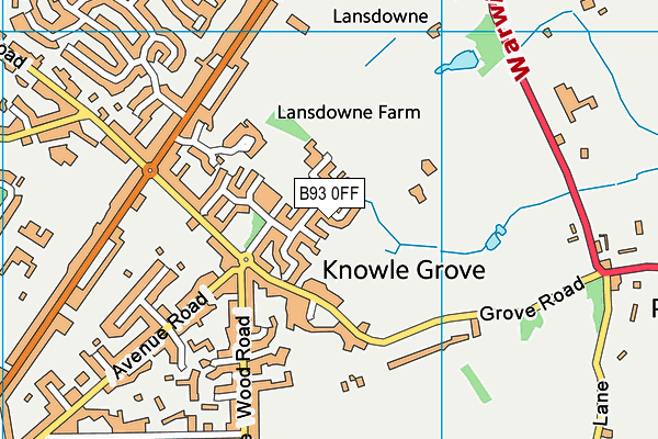 B93 0FF map - OS VectorMap District (Ordnance Survey)