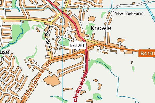 B93 0HT map - OS VectorMap District (Ordnance Survey)