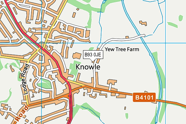 Knowle C Of E Primary Academy map (B93 0JE) - OS VectorMap District (Ordnance Survey)