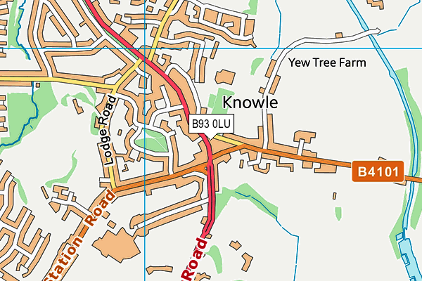 B93 0LU map - OS VectorMap District (Ordnance Survey)