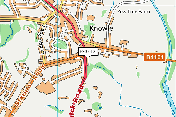 B93 0LX map - OS VectorMap District (Ordnance Survey)